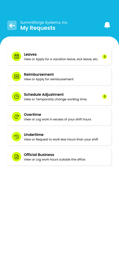 Leave Requests feature