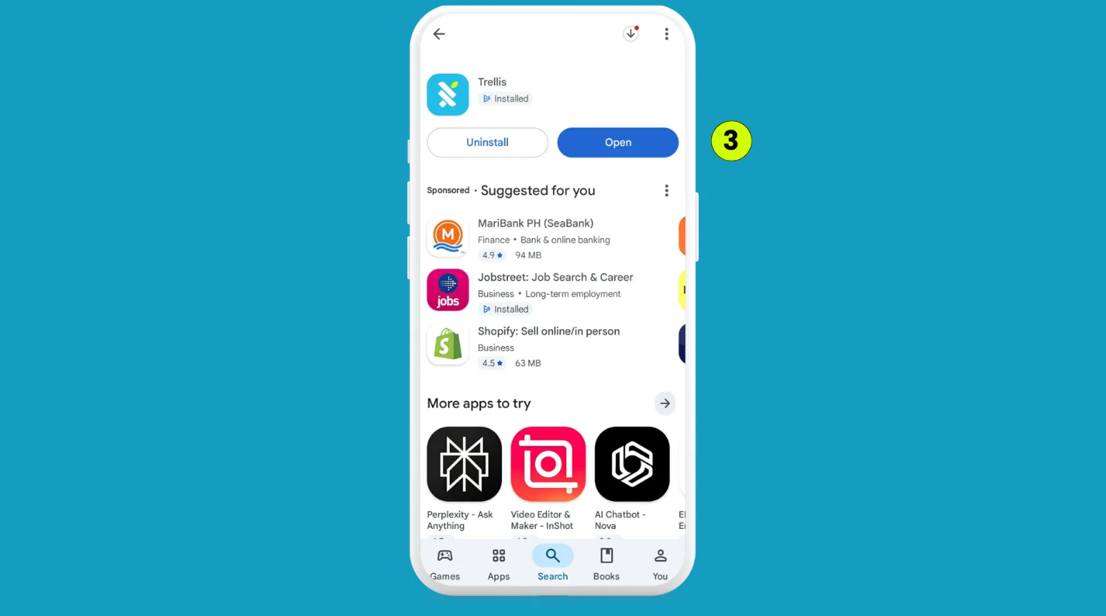 How do I install the Trellis app from Google Play?