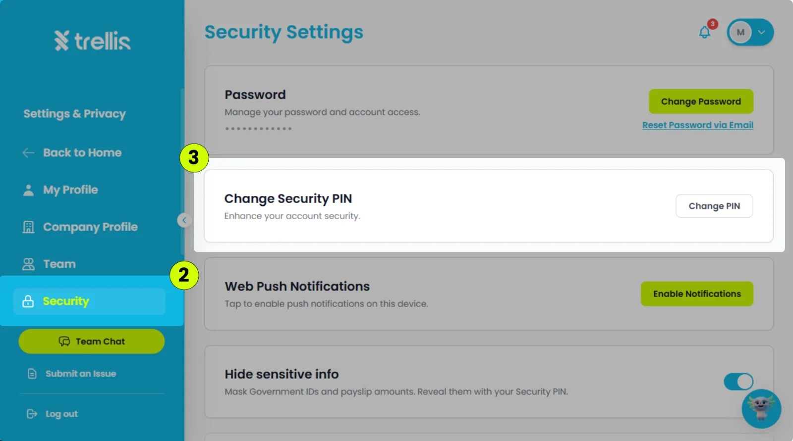 How to set your security PIN