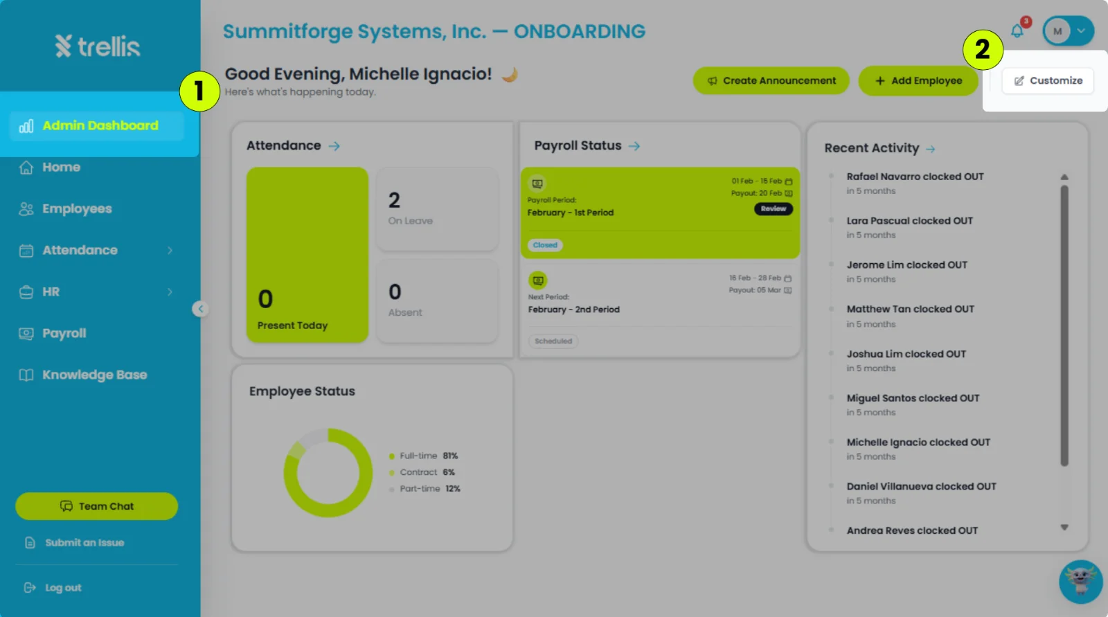 
How can I customize the Admin Dashboard?