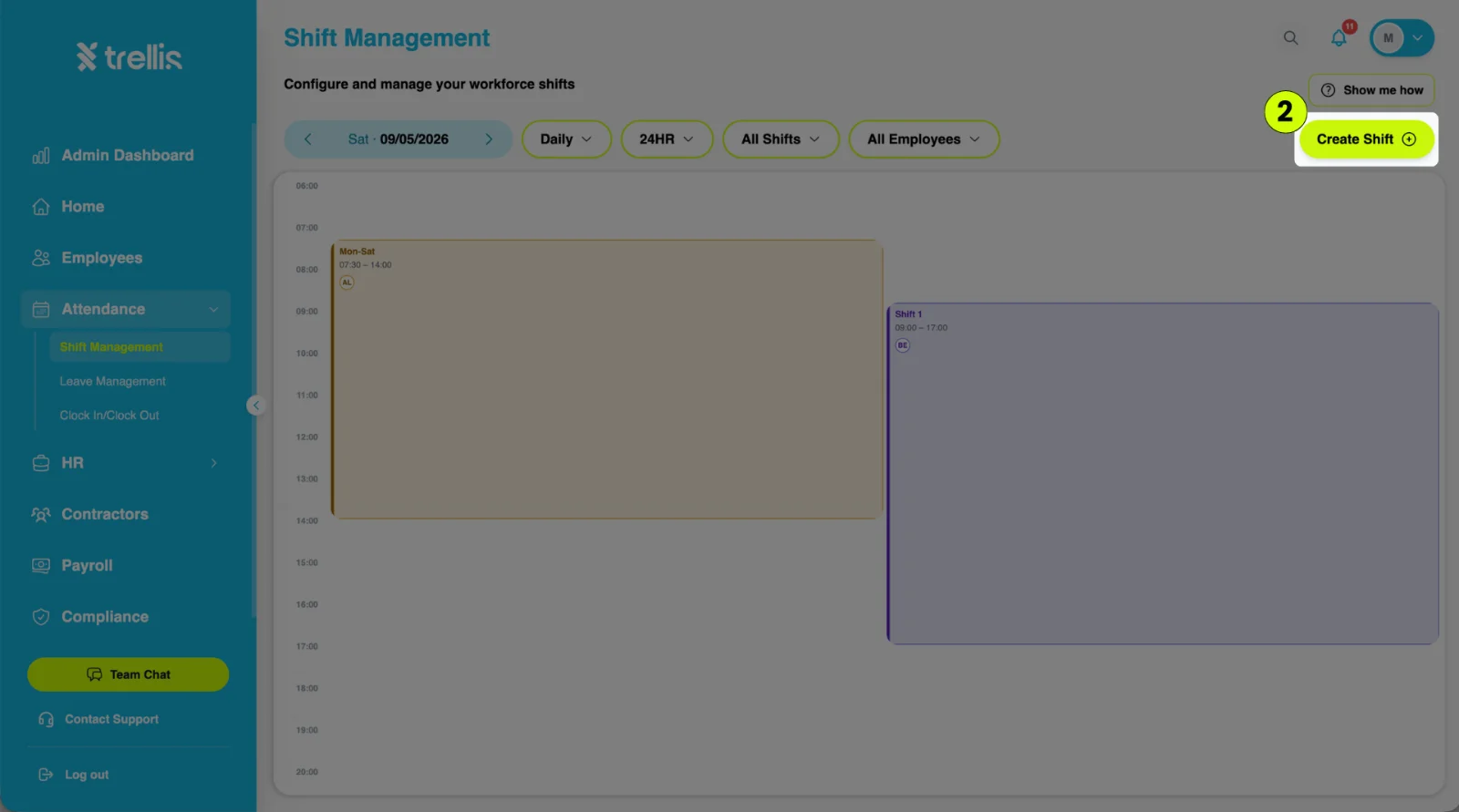 Where Can I Create a Shift?