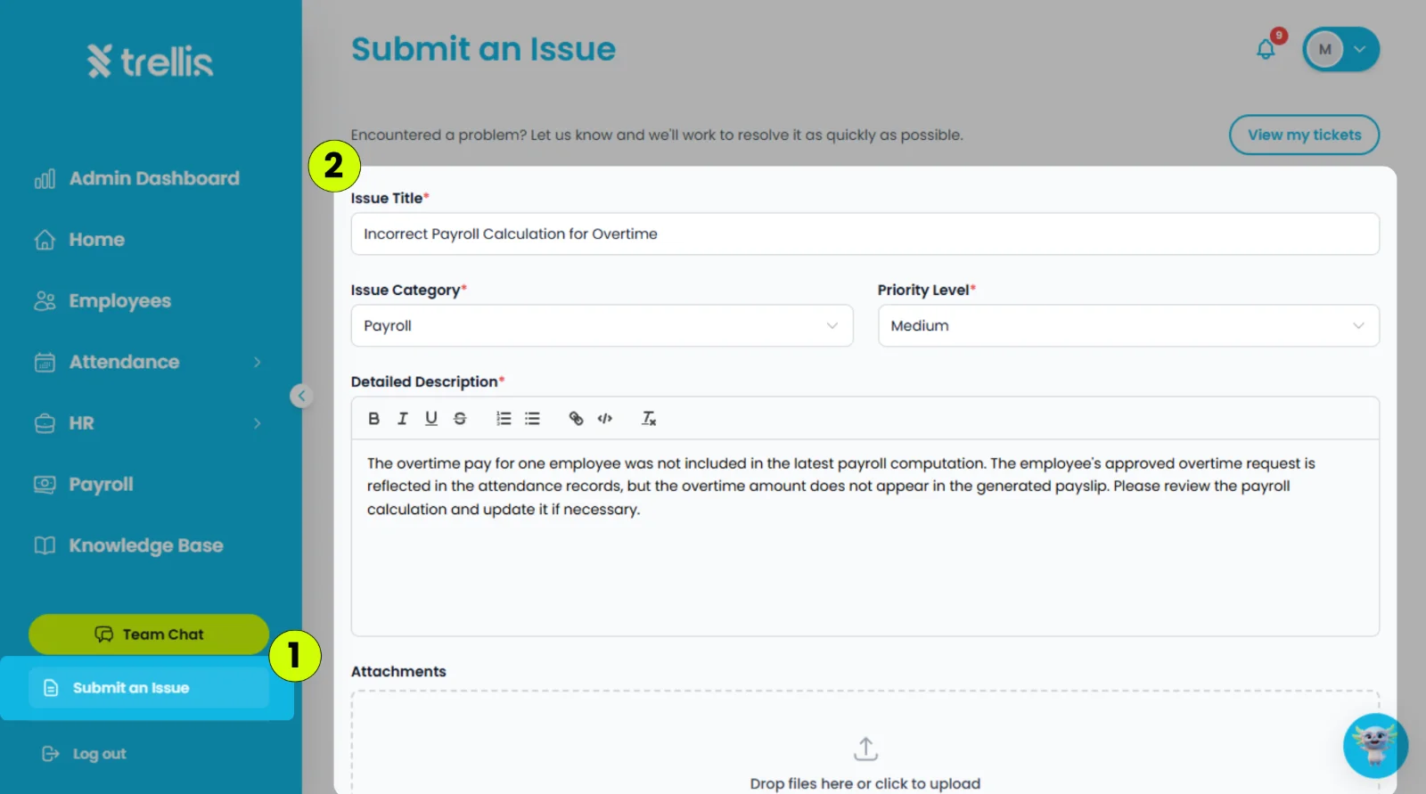How to report a bug or issue