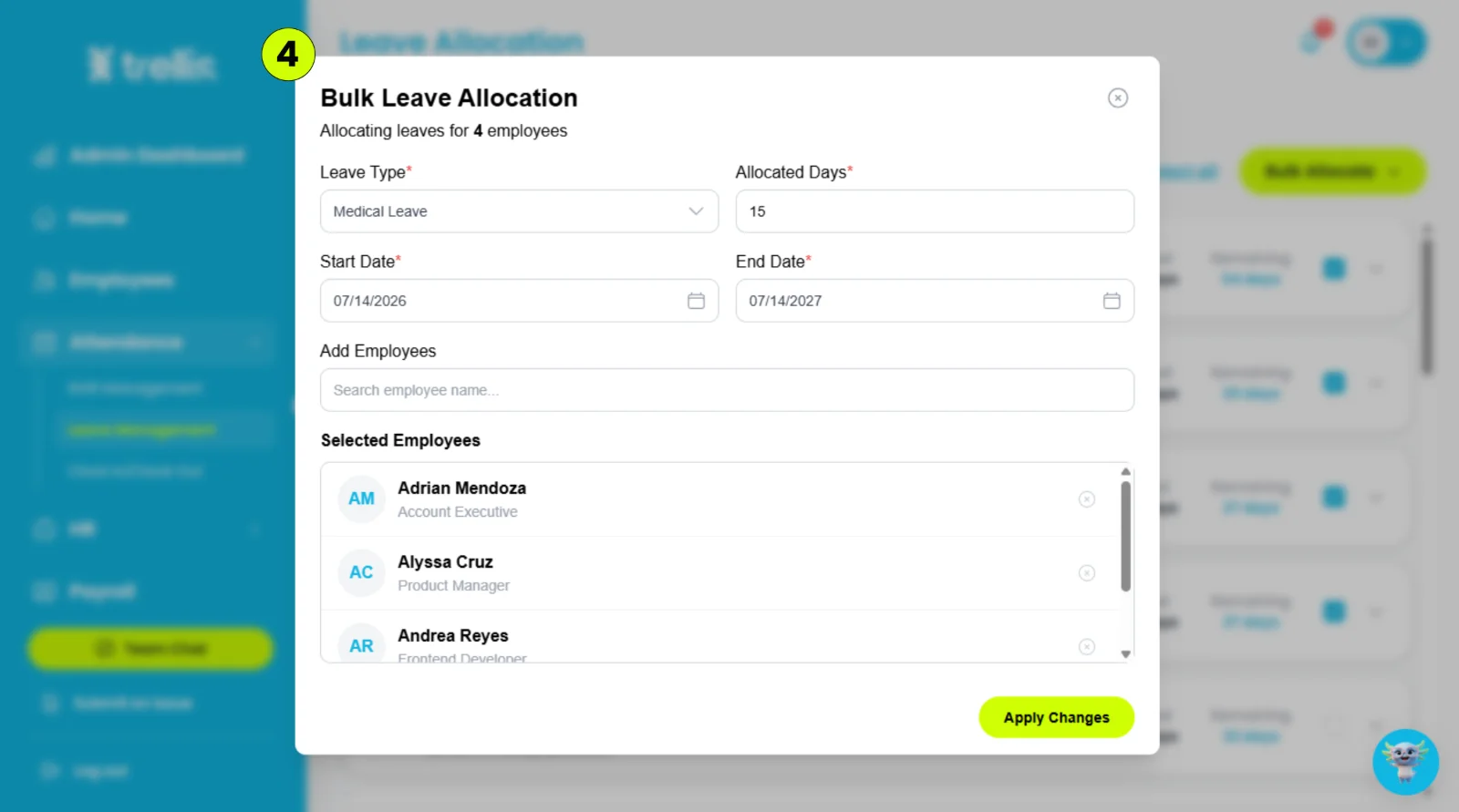 Can I do bulk allocation for leaves?
