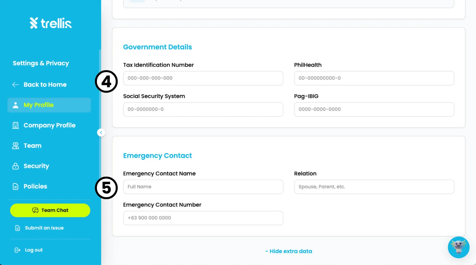 How to Update Your Government Details and Emergency Contact