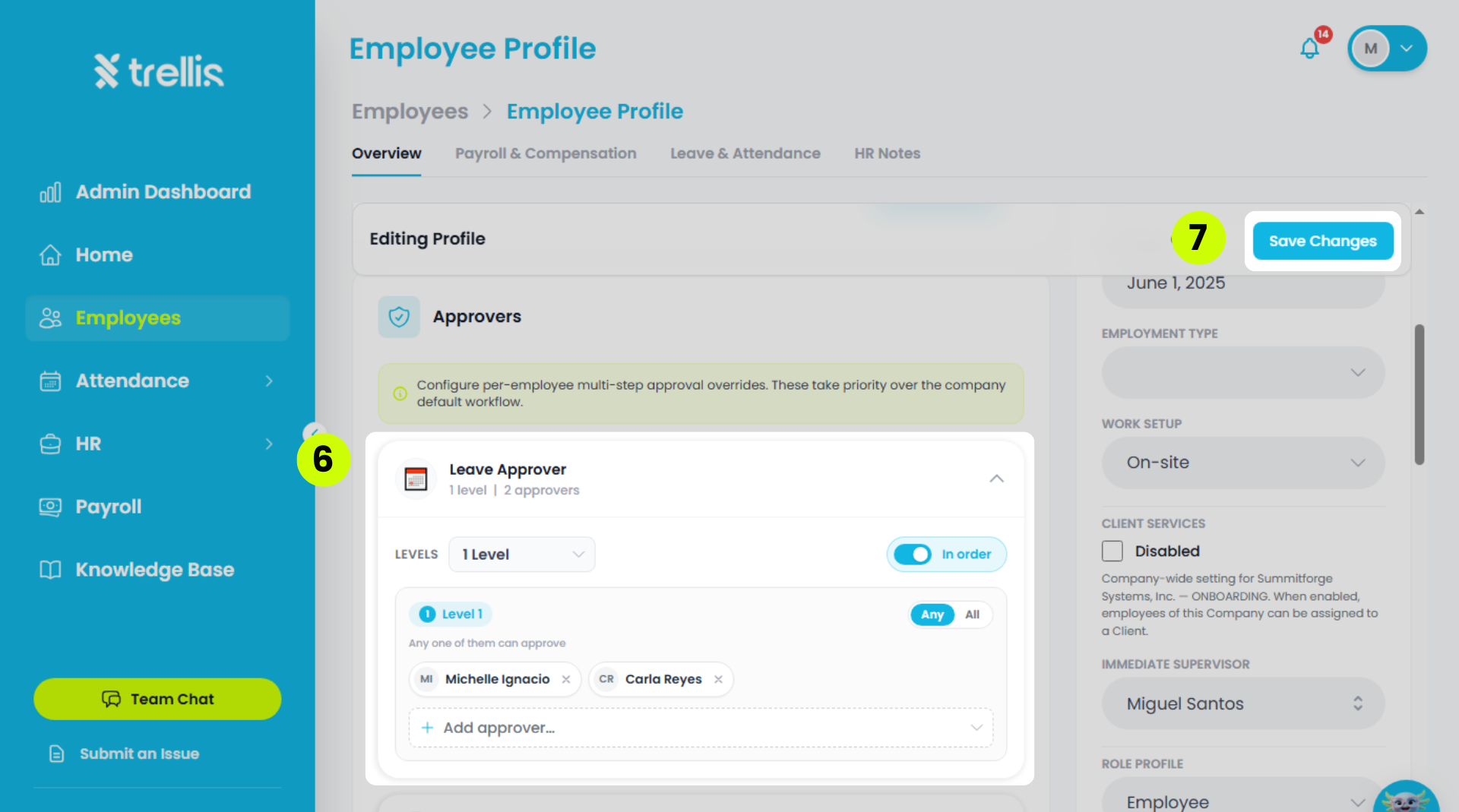 Where Can I Assign Default Approvers?