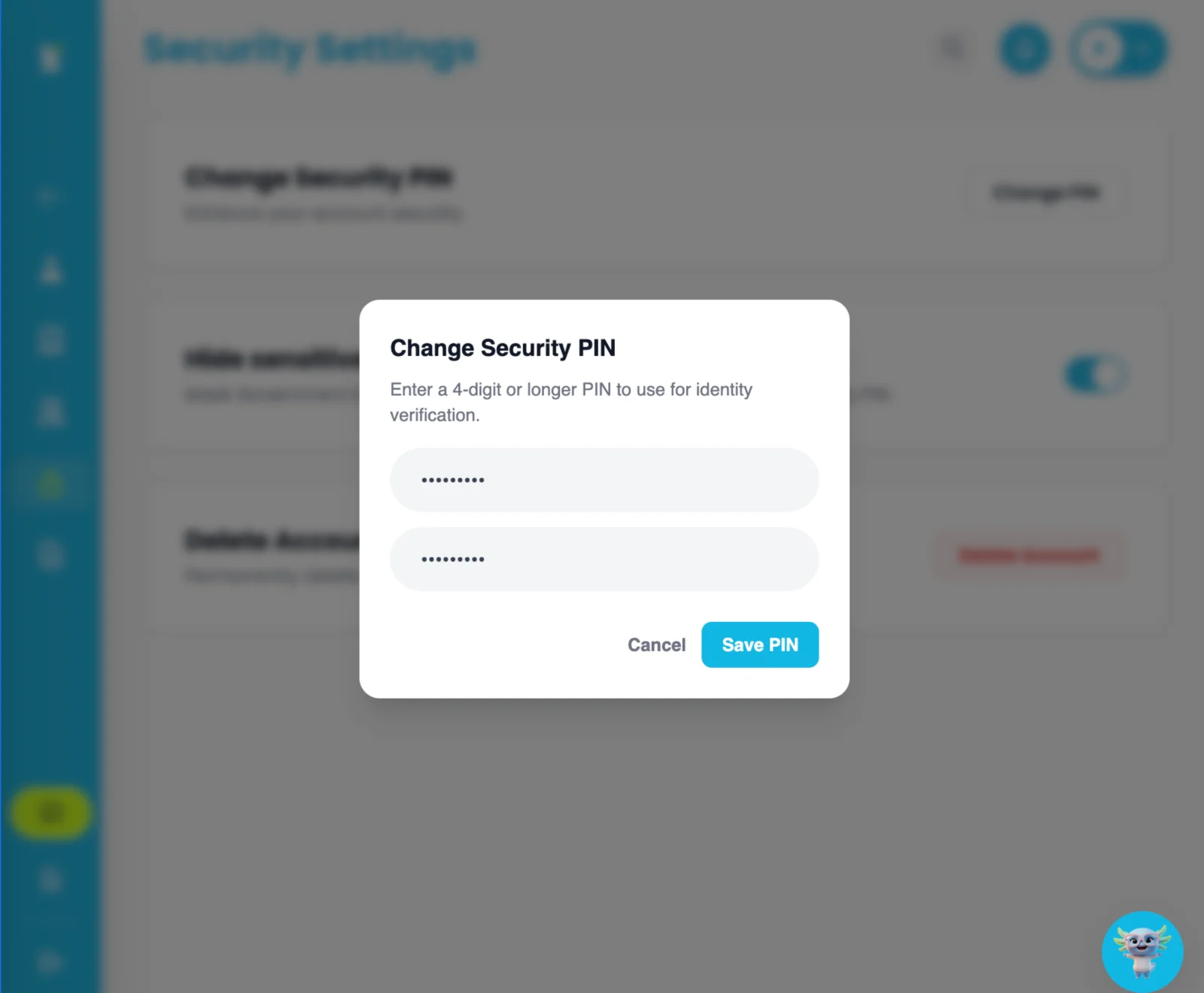 How to Change Your Security PIN