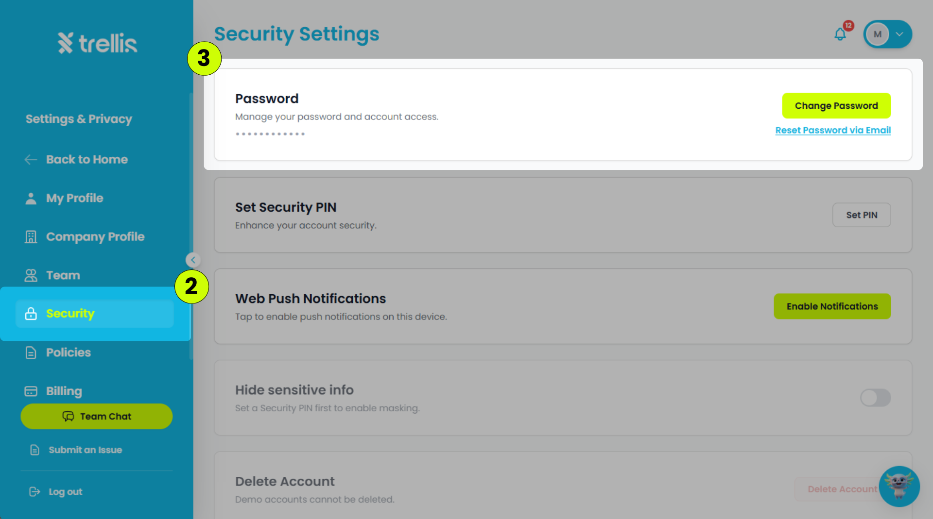 How can I change my password?