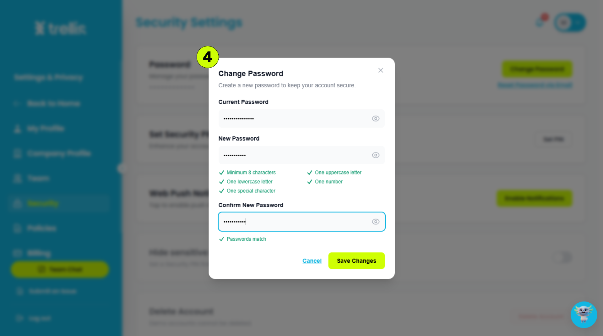 How can I change my password?