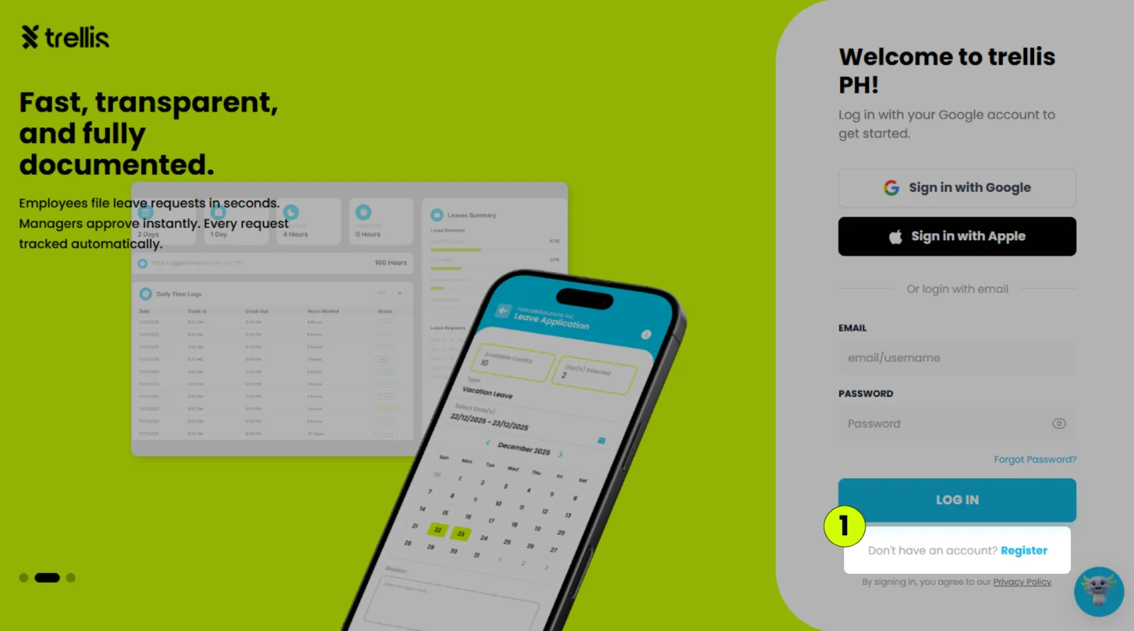 How to Register on Desktop