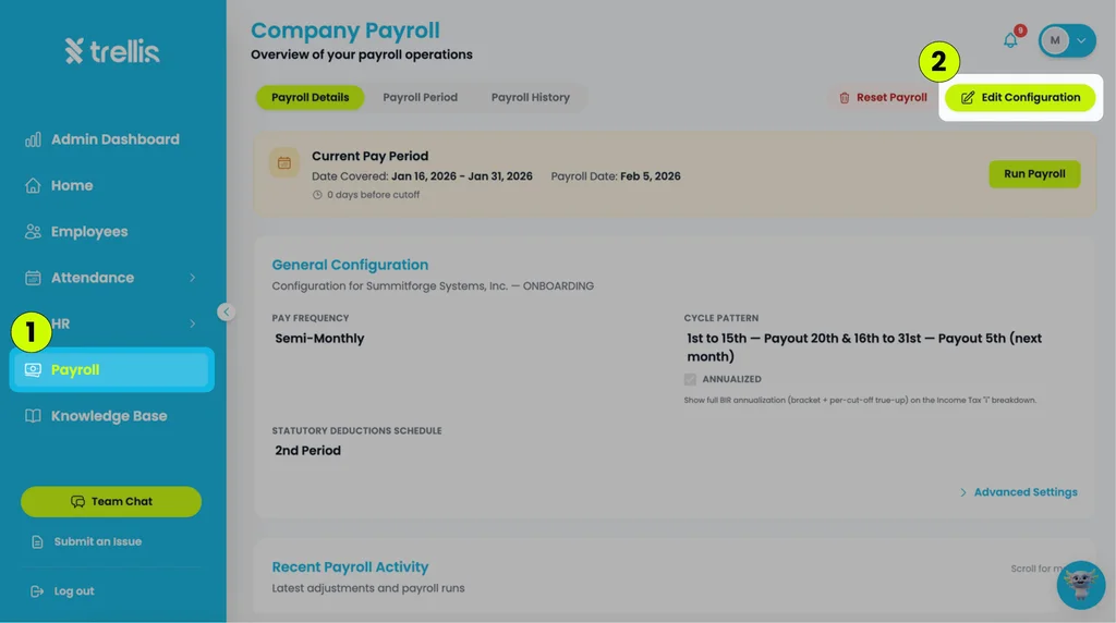 Configure Payroll