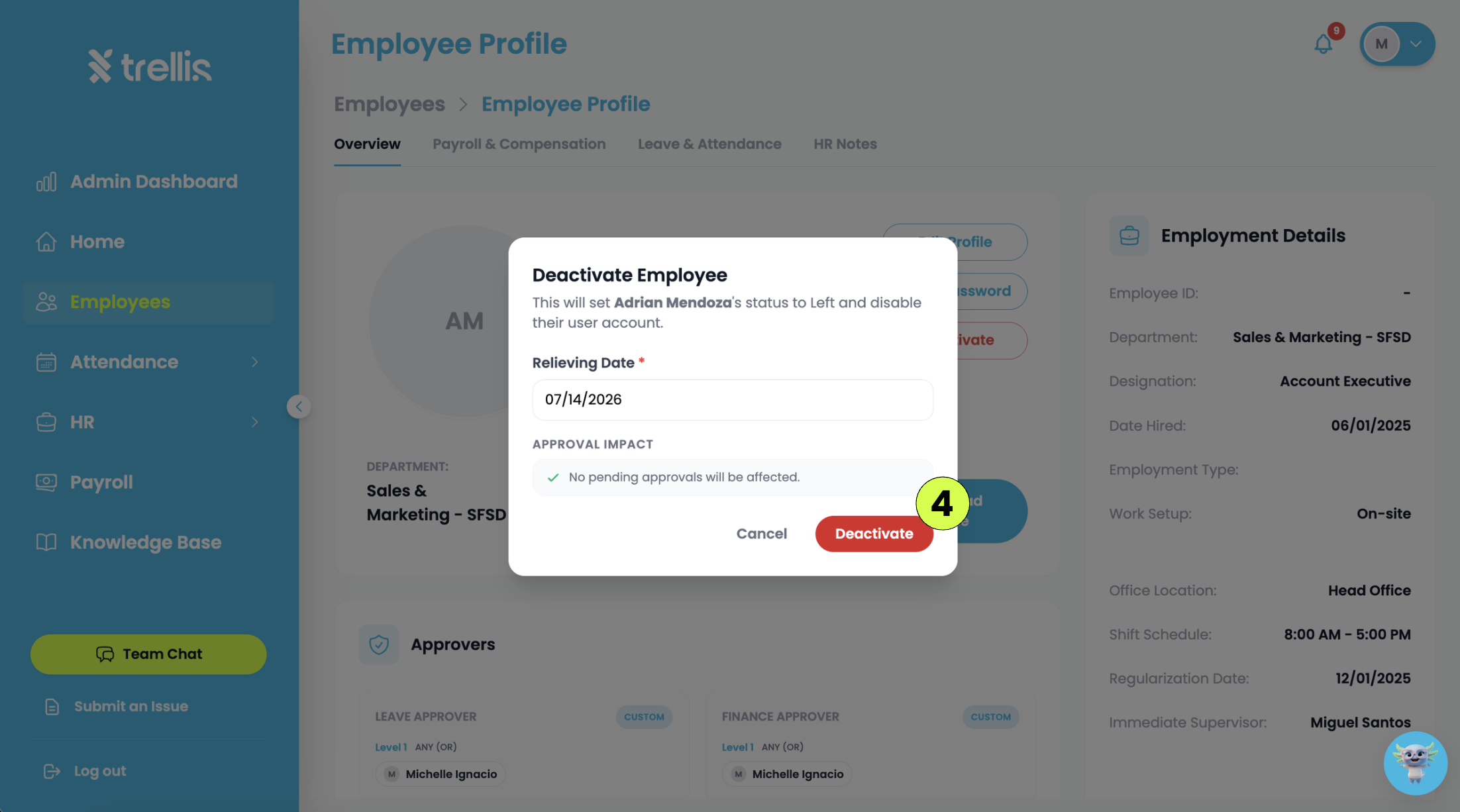 Can I Deactivate an Employee Profile?