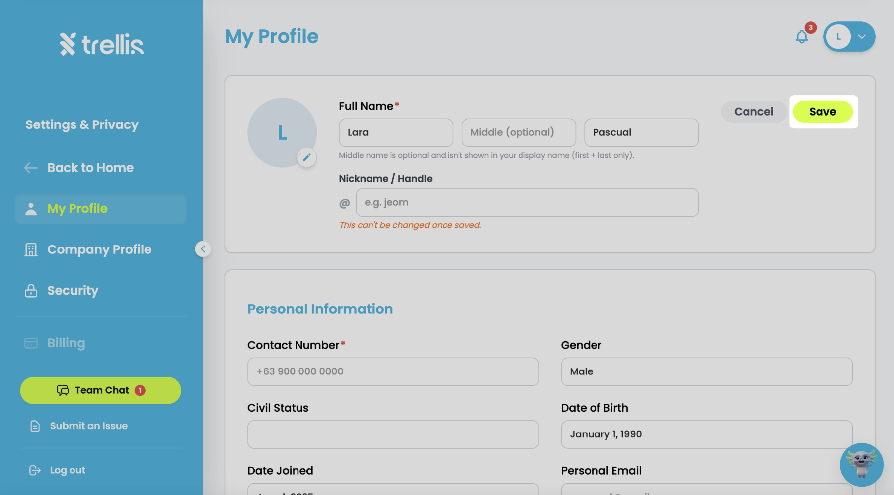 How Can I Update My Own Government Details & Emergency Contact?