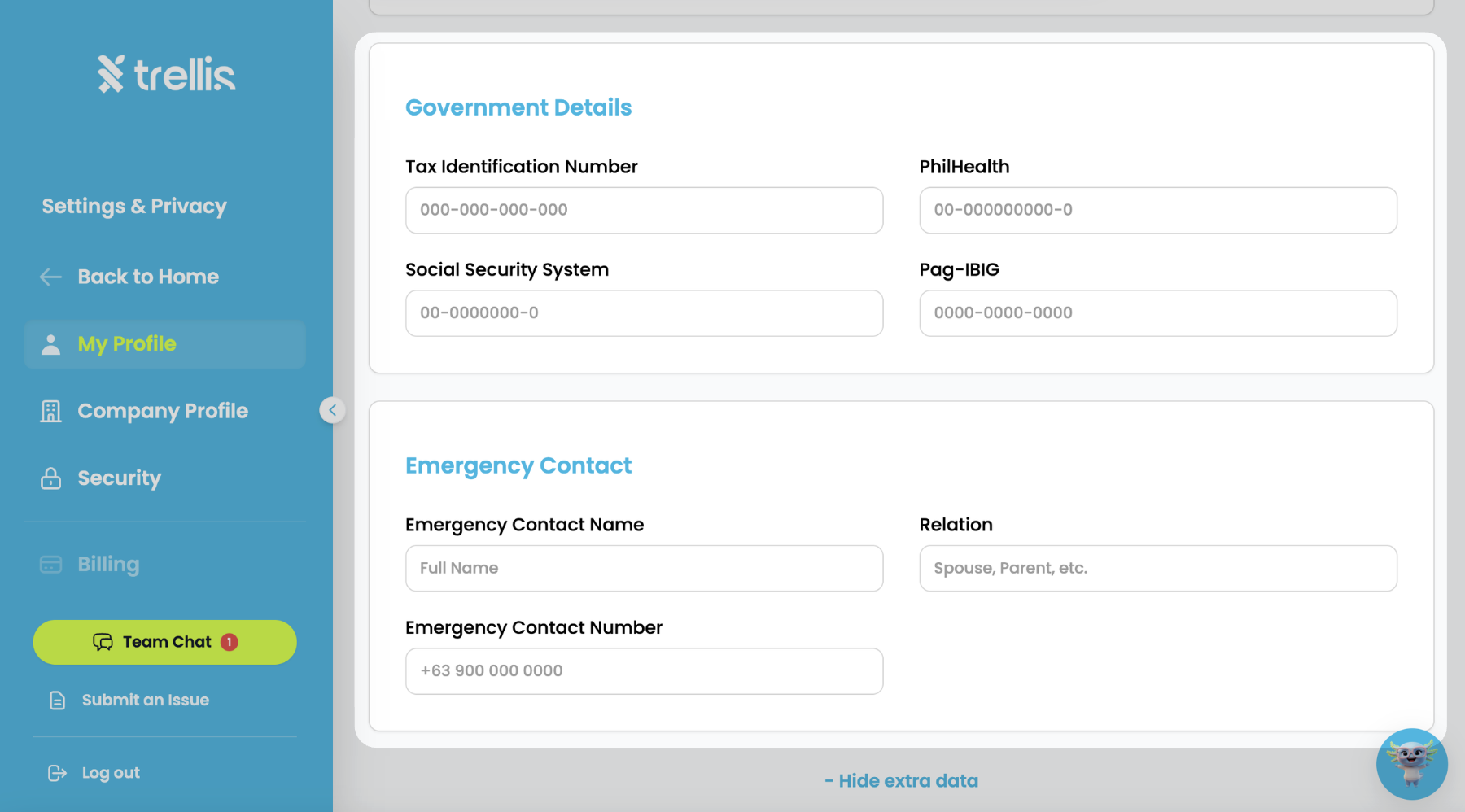 How Can I Update My Own Government Details & Emergency Contact?